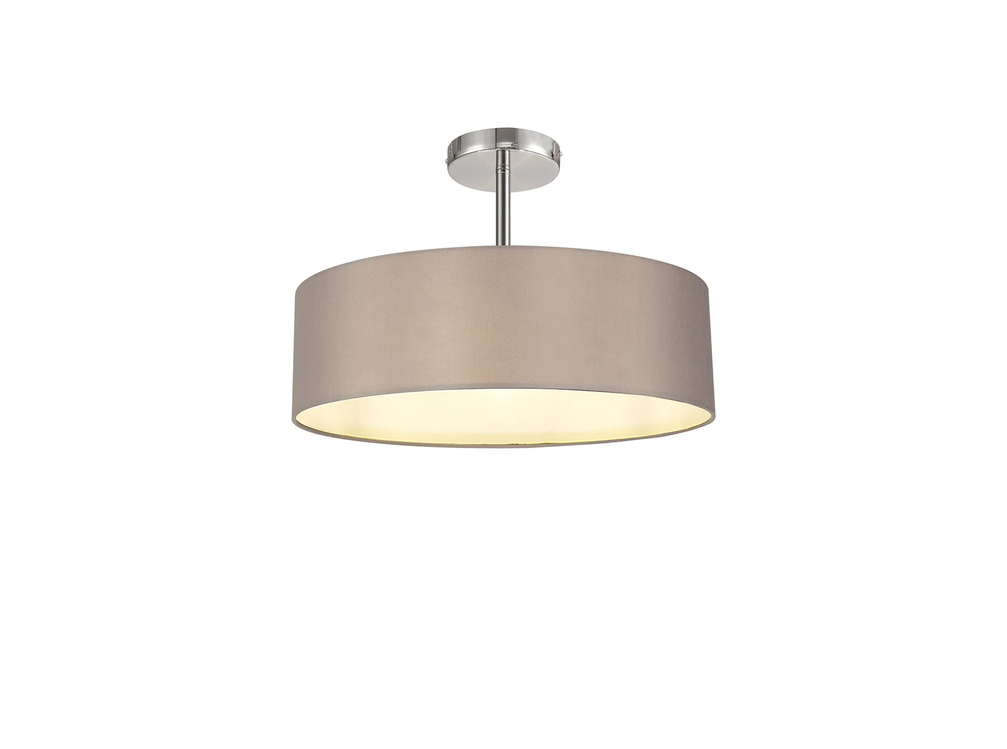 Baymont 45cm, Semi Flush 5 Light Polished Chrome, White